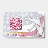 FLORIDA - Kind-ID-Karte - Hintergrund der US-Flagg Ausweis (Rückseite)