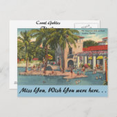Florida, Korallengabel, Venezianischer Pool Postkarte (Vorne/Hinten)