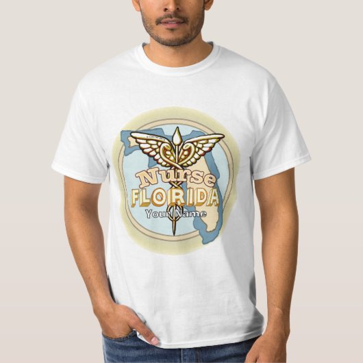Florida Krankenpfleger Caduceus T-Shirt (Vorderseite)