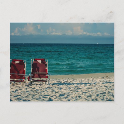 Florida kristallklares Wasser am Strand Postkarte (Vorderseite)