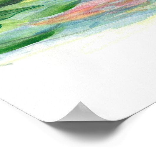 Florida Kunst - Flamingos Poster (Ecke)