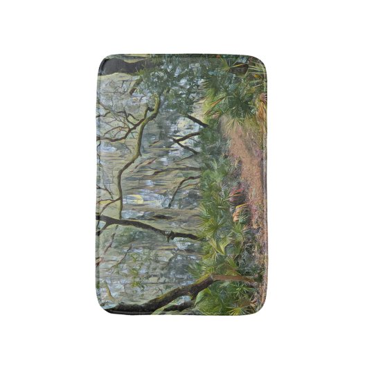 Florida Lace Spanish Moss Impressionist Art Badematte (Vorderseite Vertikal)