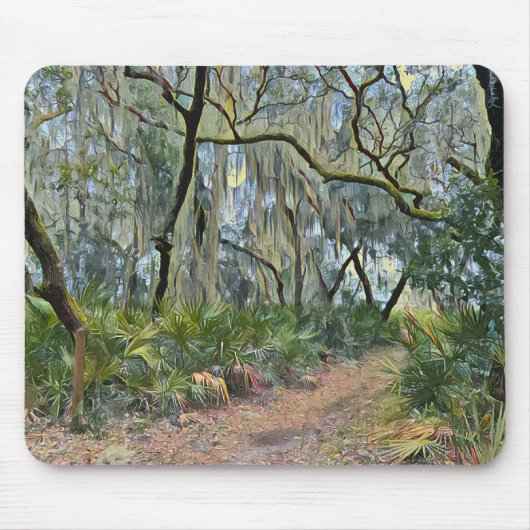 Florida Lace Spanish Moss Impressionist Art Mousepad (Vorne)