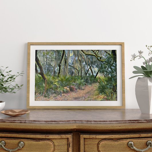 Florida Lace Spanish Moss Impressionist Art Poster
