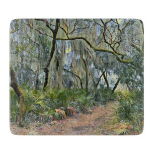 Florida Lace Spanish Moss Impressionist Art Schneidebrett