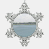 Florida Lake Schneeflocken Zinn-Ornament (Vorderseite)