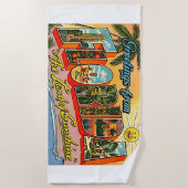 Florida Land der Sonnenschein Grüße farbenfrohe Re Strandtuch (Vorderseite)