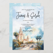 Florida Landschaft Hochzeitsziel Einladung (Vorne/Hinten)