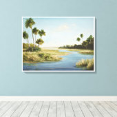 Florida Landschaftsmalerei Druck - Feuchtgebiete Leinwanddruck (Insitu (Holzboden))