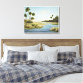 Florida Landschaftsmalerei Druck - Feuchtgebiete Leinwanddruck (Insitu (Schlafzimmer))