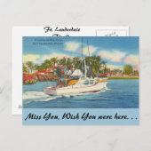 Florida. Lauderdale, New River Postkarte (Vorne/Hinten)