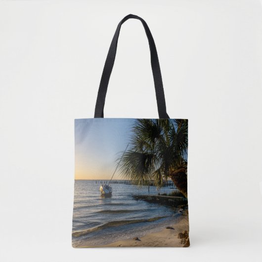 Florida Leaning Palm Tree Sunset Bag Tasche (Vorderseite)
