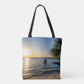 Florida Leaning Palm Tree Sunset Bag Tasche (Rückseite)