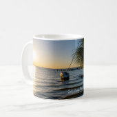 Florida Leaning Palm Tree Sunset Classic Tasse (Vorderseite Links)