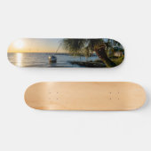 Florida Leaning Palm Tree Sunset Skateboard (Horizontal)