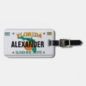 Florida License Plate with your Name Gepäckanhänger (Vorderseite horizontal)