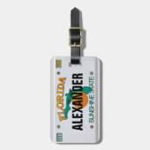 Florida License Plate with your Name Gepäckanhänger (Vorderseite vertikal)