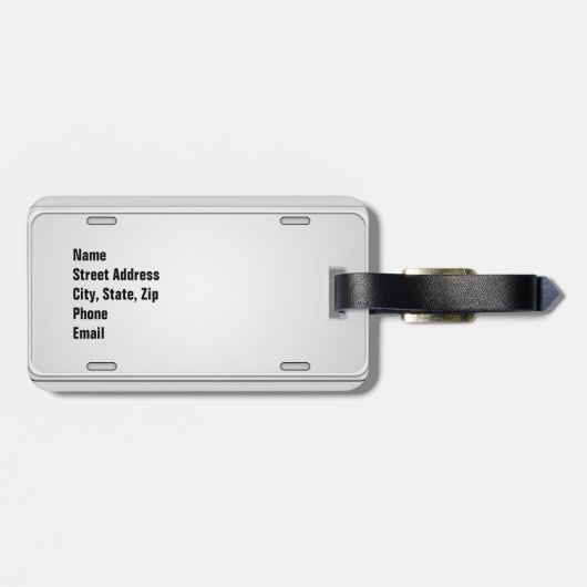 Florida License Plate with your Name Gepäckanhänger (Rückseite horizontal)