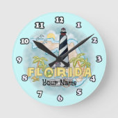Florida Lighthouse Runde Wanduhr (Vorderseite)