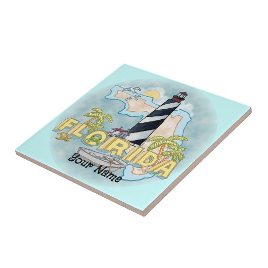 Florida Lighthouse-Zierziegel Fliese (Seite)