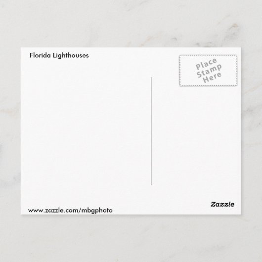 Florida Lighthouses Postkarte (Rückseite)