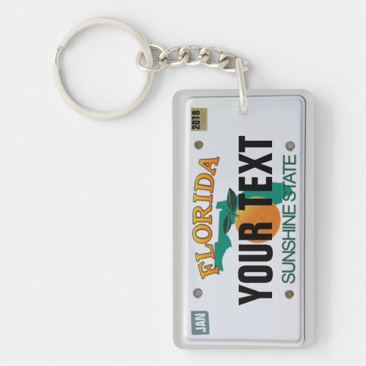 Florida-Lizenzplatte (anpassbar) Schlüsselanhänger (Vorderseite)