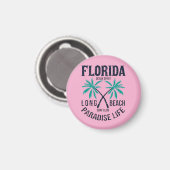 Florida Long Beach Paradies Leben Surf Club Magnet (Vorderseite/Rückseite)