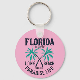 Florida Long Beach Paradies Leben Surf Club Schlüsselanhänger