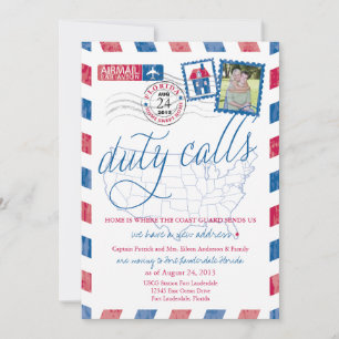 Florida Luftpost Militär Umzugsankündigung Einladung