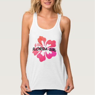 Florida-Mädchen-Hibiskus Tank Top