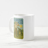 Florida Man Alligator Freund Lustig Retro Küstenst Kaffeetasse (Vorderseite Links)