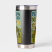 Florida Man Alligator Freund | Lustiger Retro-Küst Thermobecher (Links)