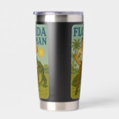 Florida Man Alligator Freund | Lustiger Retro-Küst Thermobecher (Rechts)