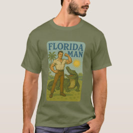 Florida Man Alligator Freund | Lustiges Retro-Küst T-Shirt