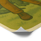 Florida Man Alligator Friend Funny Retro Coastal Poster (Ecke)