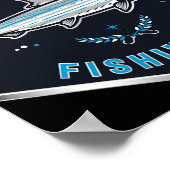 Florida Man Bonefish Abzeichen Fischerei Kunst Poster (Ecke)