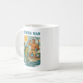 Florida Man -Coastal Fishing Boat- Retro Fisherman Kaffeetasse (Vorderseite Links)