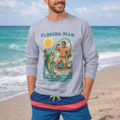 Florida Man -Coastal Fishing Boat- Retro Fisherman Sweatshirt