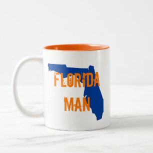 Florida Man Gator Blue Zwei-Tone-Kaffee-Tasse Zweifarbige Tasse