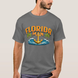 Florida Man | Grafikdruck Nautilus-Anker Strand T-Shirt