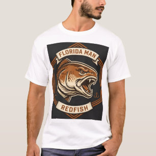 Florida Man Redfish Copper Abzeichen Fishing T-Shi T-Shirt