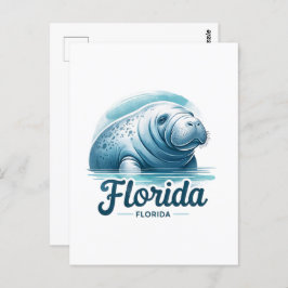 Florida, Manatee, Postübergang Postkarte