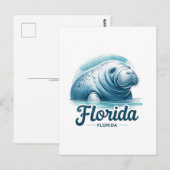 Florida, Manatee, Postübergang Postkarte (Vorne/Hinten)