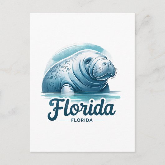 Florida, Manatee, Postübergang Postkarte (Vorderseite)