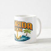 Florida Mann | Lustiger nautischer Bootsfahrer Str Kaffeetasse (VorderseiteRechts)