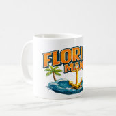 Florida Mann | Lustiger nautischer Bootsfahrer Str Kaffeetasse (Vorderseite Links)