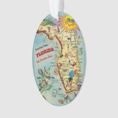 Florida Map Acrylic Ornament, Oval Ornament (Vorderseite)