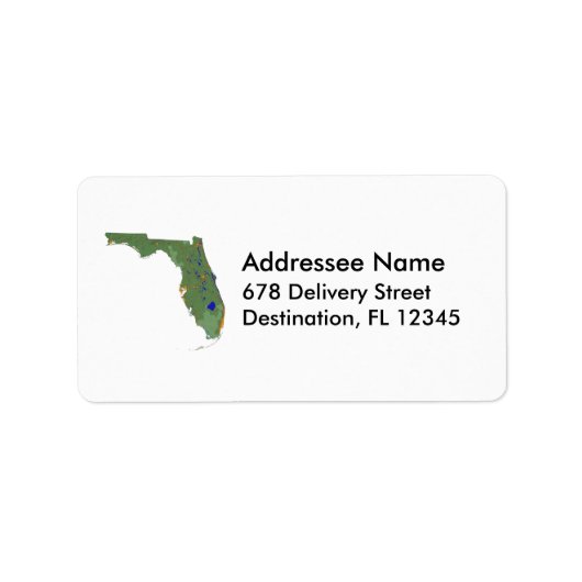 Florida Map Address Label Adressaufkleber (Vorne)