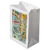 Florida Map Gift Bag Mittlere Geschenktüte (Vorderseite Schrägansicht)