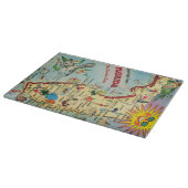 Florida Map Glass Cutting Board 15"x11" Schneidebrett (Ecke)